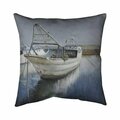 Fondo 26 x 26 in. Blue Fishing Boat-Double Sided Print Indoor Pillow FO2775175